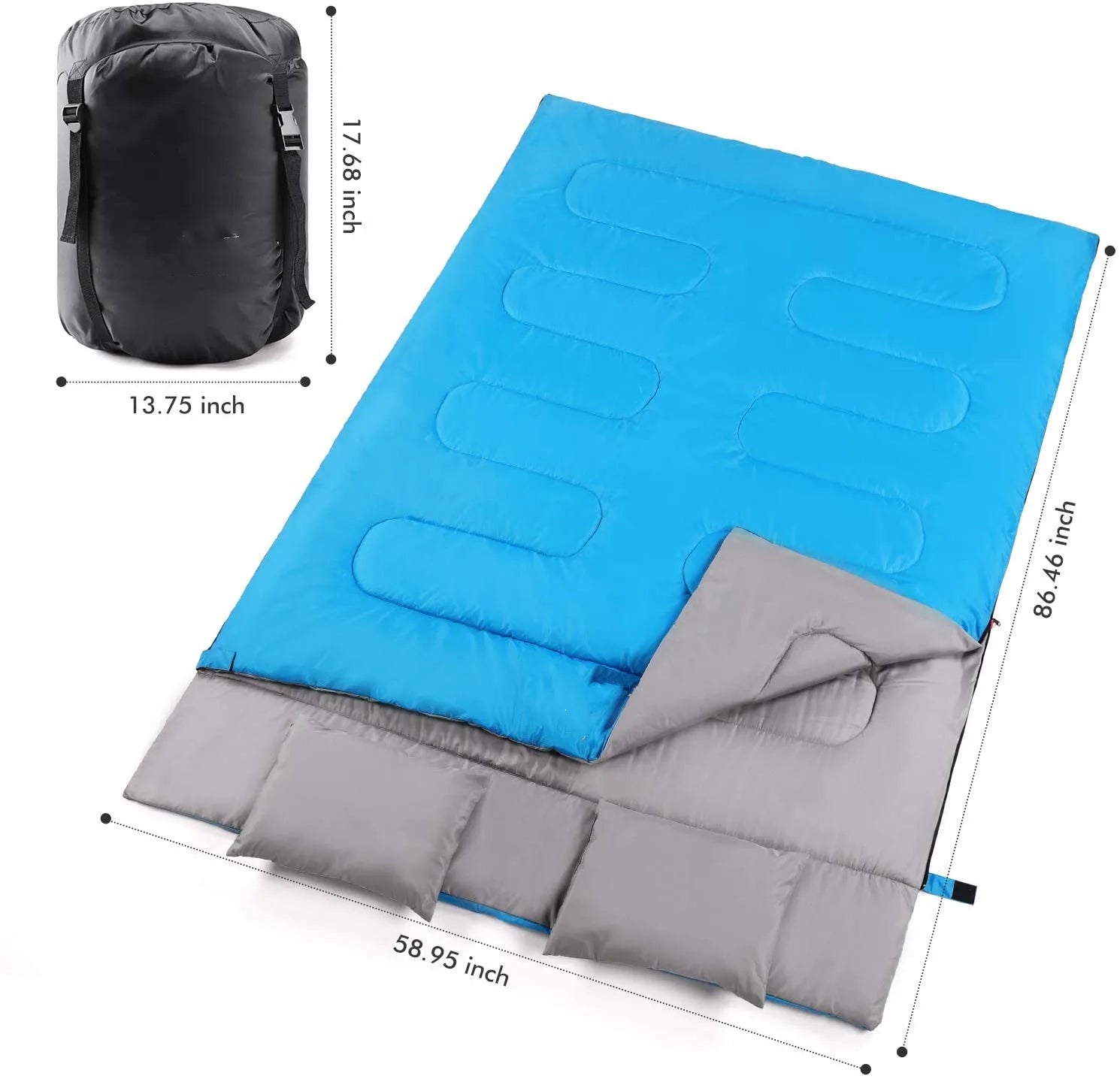 Woqi Sleeping Bag Portable Backpacking Hiking Camping Bag with Pillow for Camping Adventures