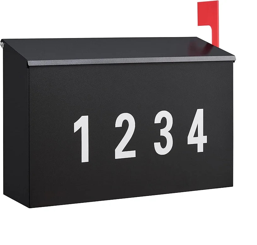 Wall-Mount Galvanized Steel Rust-Proof Metal Post BoxMailboxes for Outside