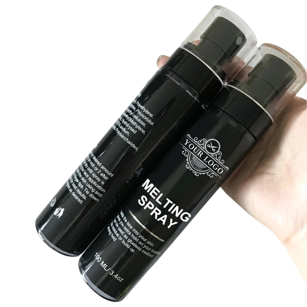Glueless Temporary Hold Melting Holding Spray Easy-to-Use Non- Waterproof for Curly & Dry Hair for Daily Lace Wigs