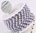 Hot Sale Pearl Rhinestones Gold Cup Chain for Dress Garment Accessories Trim Roll Silver Copper Crystal Rhinestone Cup Chain