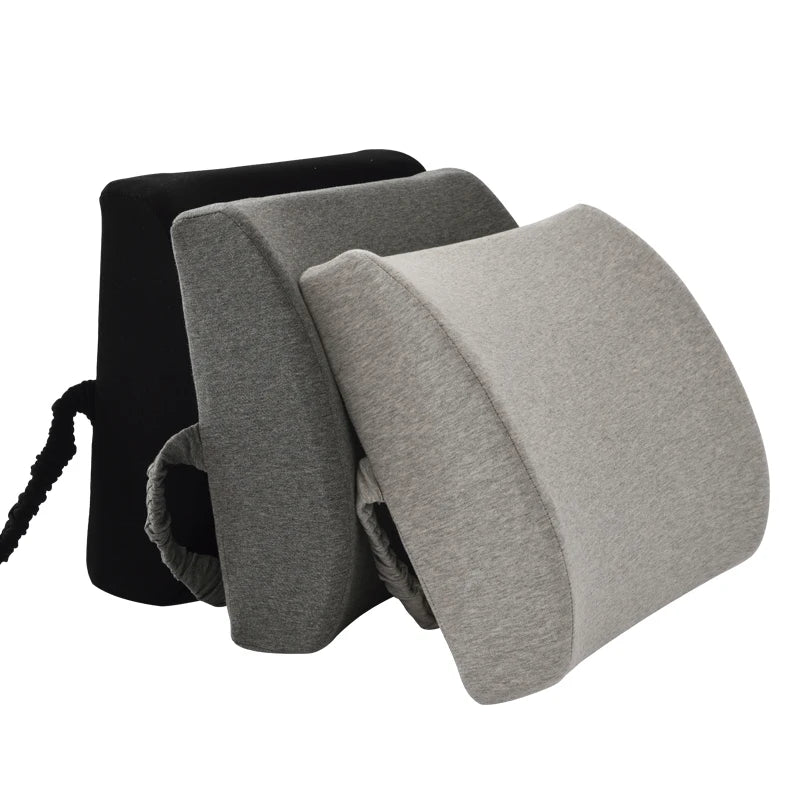 Memory Foam Lumbar Support Cushion for Lower Back Car Seat-Removable & Washable Customizable Colors