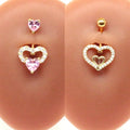 Gaby New Cute Heart Shape Belly Button Ring Stainless Steel Body Piercing Jewelry with Gold Plating Wholesale