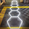 Hex LED Honeycomb LED Light Led Shop Lights for Garage/ Workshop/Car Detailing Shop with White Border 6500K60720LM552W IP54