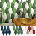 Ceramic Mosaic Tile Feather Mosaic Wall Kitchen Bath Backsplash Designs square Shape Ceramic Mosaic Tile Irregular
