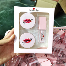 3 in 1 Travel Size Lip Oil Scrub Set Mini Colored Lip Care Gloss Scent Oils Moisturizing Lip Pearlescent Glow Oil Set