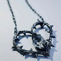 European and American Retro Thorn Heart Necklace Dark Witch Heart Thorn Pendant Necklace Gifts for Women