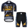 Summer Men's Cycling Jersey Set with Road Bike Shorts Sleeves Zipper Pocket & Padded Shorts Breathable Quick Dry Sportswear Kit