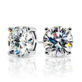Cheap Classic Earrings Stud Moissanite Jewelry R.GEM. S925 0.5/1/2 Carat DF Color Round Brilliant Cut Diamond