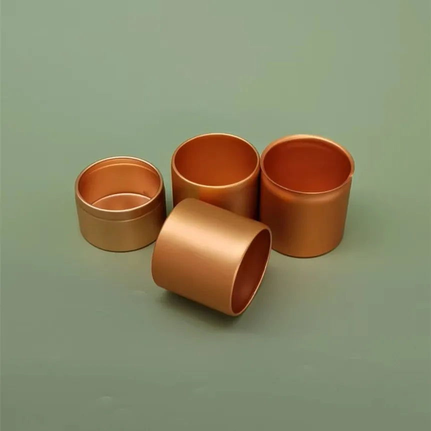 Hot Sale Empty Gold Aluminum Can 1oz 2oz gold Metal Cosmetic Packaging Round Food Tin Can tea jar
