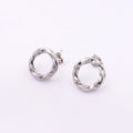 Wholesale Fashion Simple Smooth Thick Small Round Twisted Line Earrings Hollow Circle Stainless Steel Earrings for Women