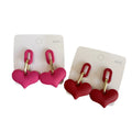 Hot Selling Korean Exaggerated Temperament Woman Peach Heart Winter Couple Friendship Jewelry Earrings