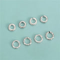 Bulk 925 Sterling Antique Silver Textured Closed Jump Rings Connector Links for DIY Jewelry Making 8.7mm 9.7mm