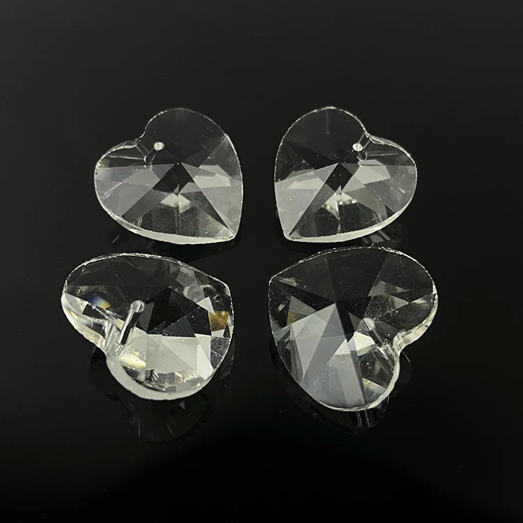 Crystal Chandelier Parts Clear Glass Crystal Heart Chandelier Accessories MH-12064