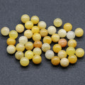 DIY Hot Natural Customized Factory-made Yellow Jade Round Beads Support DIY Bracelet Necklace Earrings