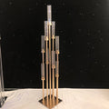 Metal Candelabra Candle Holders Road Lead Table Centerpiece Gold Candelabrum Stand Pillar Candlestick for Wedding