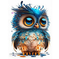 Adults Starter Kits-Cute Owl Animals DIY Painting by Numbers Classic Style Wall Art Picture for Home Decoration