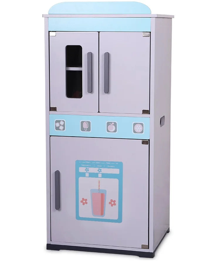 Wholesale Customized Wooden Refrigerator Kitchen Set Toys for Kids