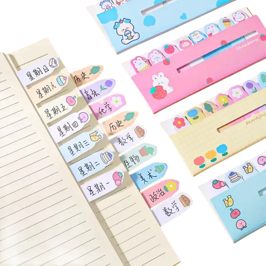 New Arrivals Kawaii Papeleria Sticky Note Cute Animal Combination Sticky Notes Memo Pads Stationery Office Supplies