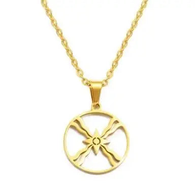 Stainless Steel Assyrian Flag Charms Pendant Necklace Ashur Pendant Necklace