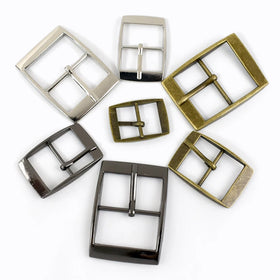 Deepeel BK079 15-30mm Garment Bag Accessories Zink Alloy Metal Adjuster Square Clasp Leather Belt Strap Pin Buckle