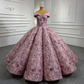 Jancember Rsm66661-2 New Ladies Elegant Temperament One-Shoulder Embroidered Sequined Puffy Evening Dress
