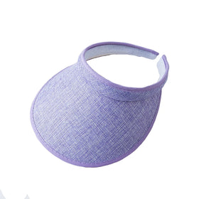 Female Summer Traveling Beach Hat Outdoor Wide Brim Sunproof Straw Hat Custom logo Ramie Cotton Visor Hat