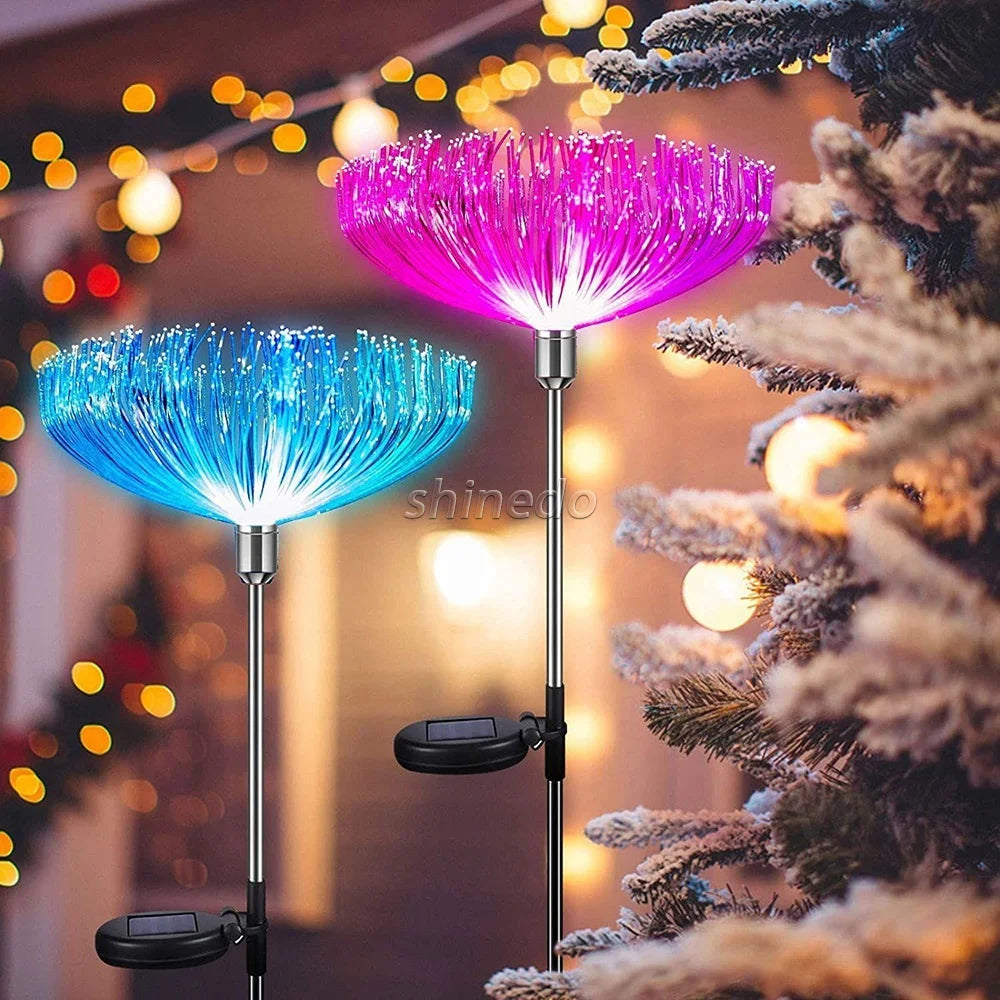 Solar Jellyfish Flowers Decorative Lights 7 Color Changing Waterproof Solar Garden Light