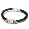 KALEN 210mm Mens Punk Stainless Steel Silver/black/Gold Skull Bracelets & Bangles