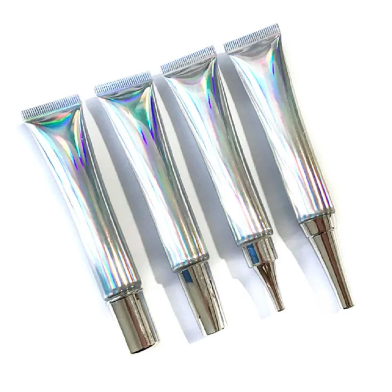 20g 20ml Squeeze Tube Shiny Holographic Silver Refillable Cosmetics Eye Cream Essence Packaging Bottles