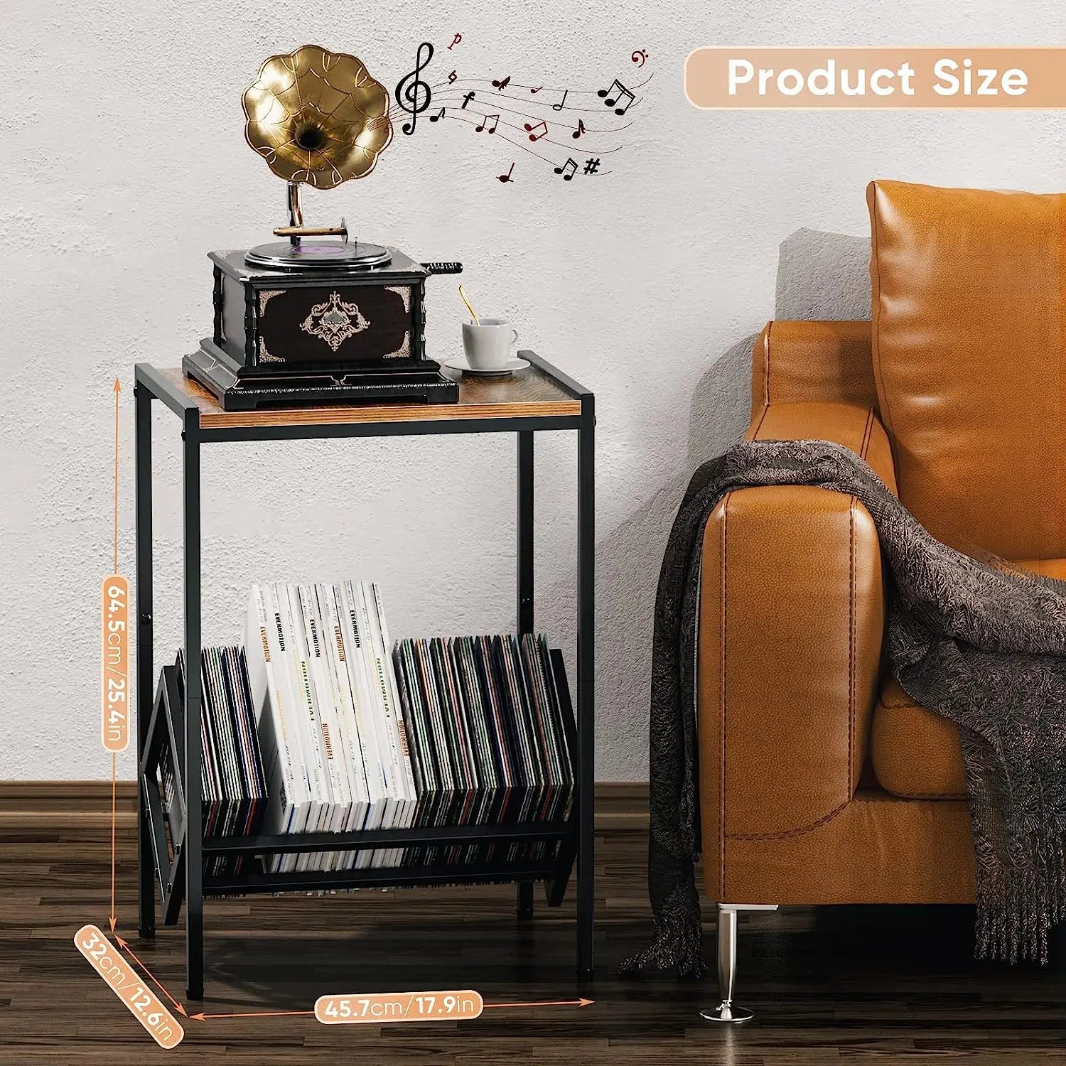 Book Storage Organizer Display Shelf Rack CD Album Display Rack Record Storage Holder Vinyl Record Storage Table