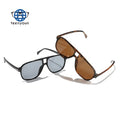 Teenyoun Luxury Retro Double Bridge Men Pilot Sunglasses 2023 New Women Big Frame Shades Unisex