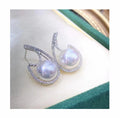 E1889 10-11mm DIY Natural Freshwater Pearl Charm Earrings Mounting Accessory 925 Sterling Silver Gold Plated  Jewelry for Women