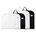 Custom Print Colour LOGO Cheap White Non Woven Foldable Reusable Garment Storage Man Suit Cover Bags with Handle and Zipper MegaBDM