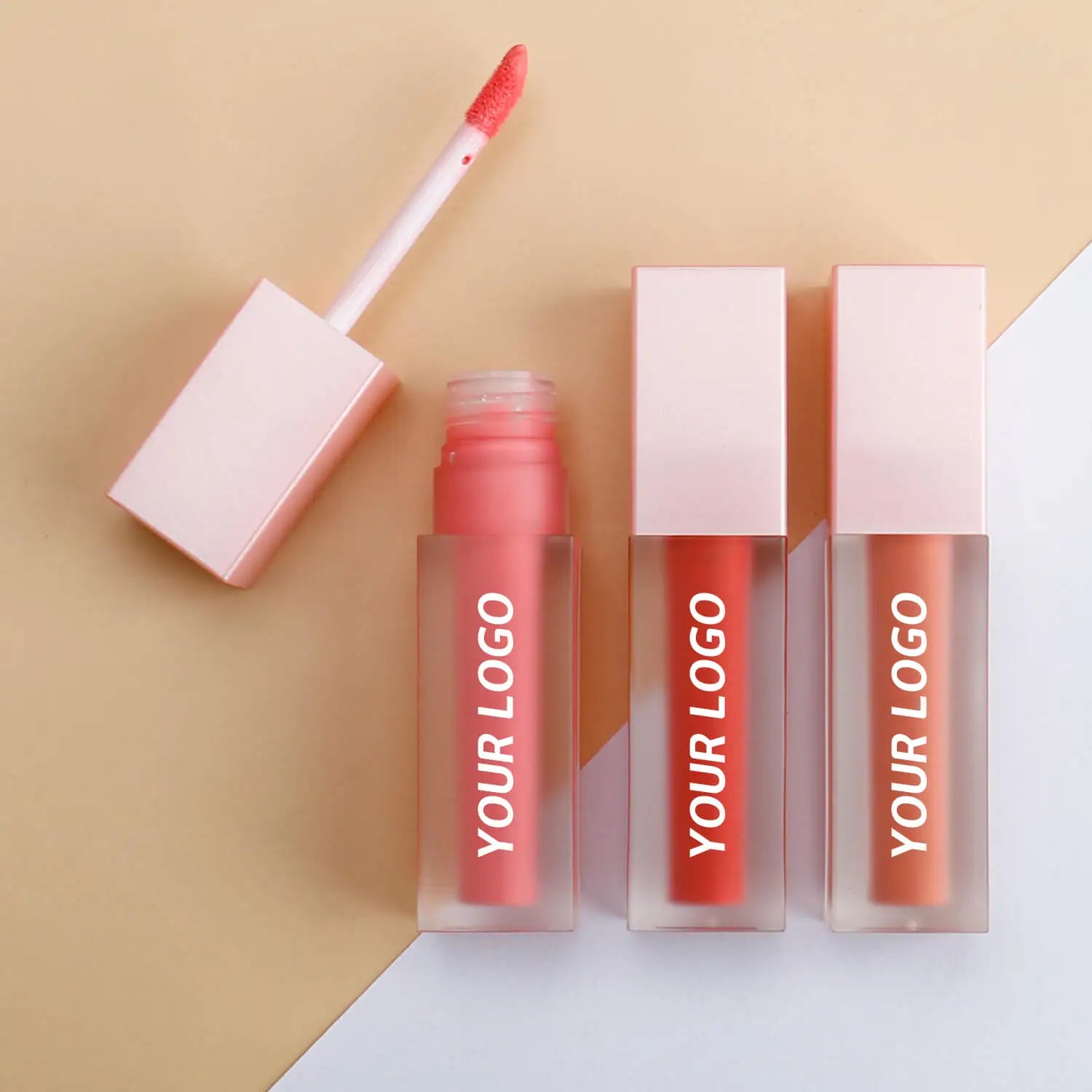 OEM Lipgloss with Pink Lid Cruelty Free Waterproof Lip Gloss High Pigment Empty Lipgloss Containers