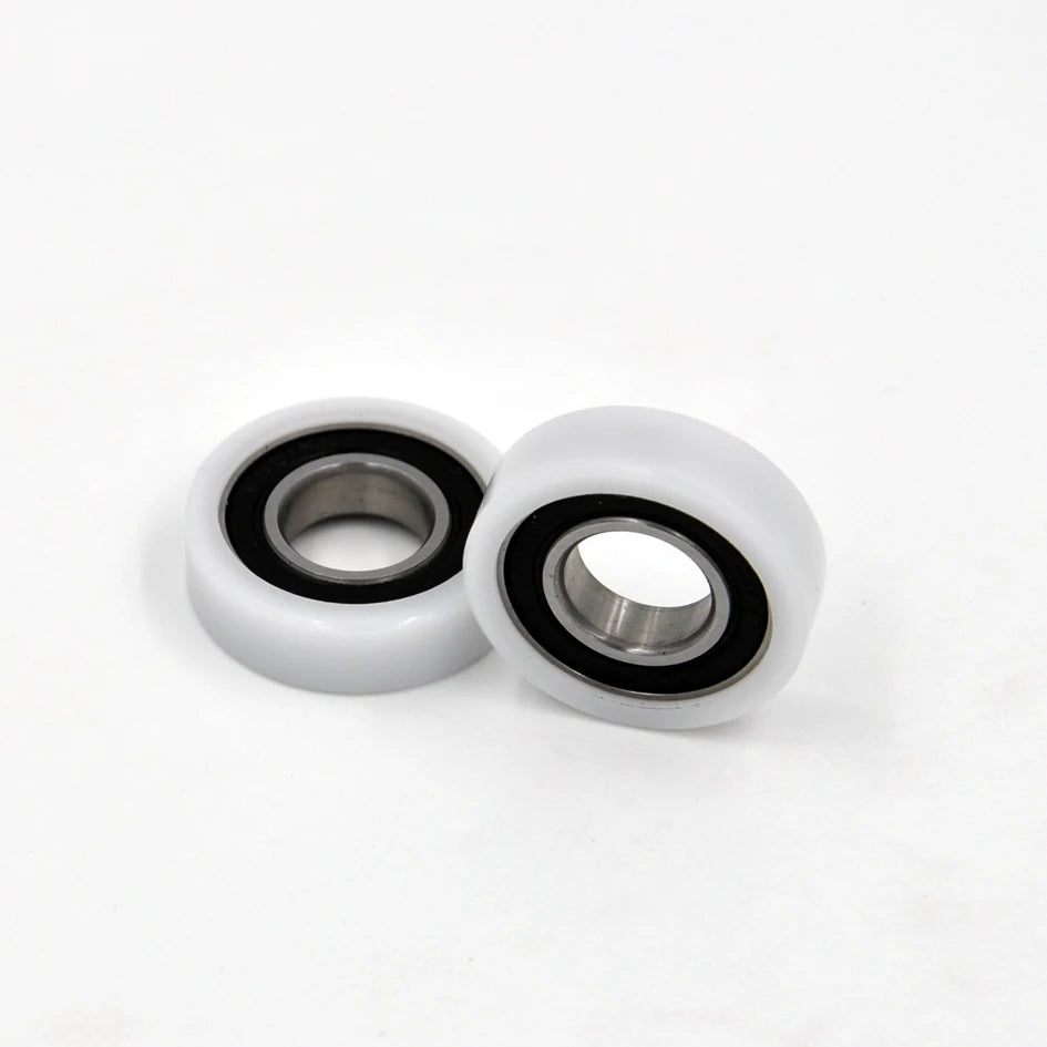 BS690128-8 12x28x8mm POM Rubber Coated Ball Bearing Complete Kitchen Plastic Cabinet Door & Window Rollers with Sliding Feature