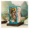 Cutebee 3D Wooden Puzzle Su Dongpo's Life DIY Handmade Craft with LED Night Light and Dust Cover Book Nook
