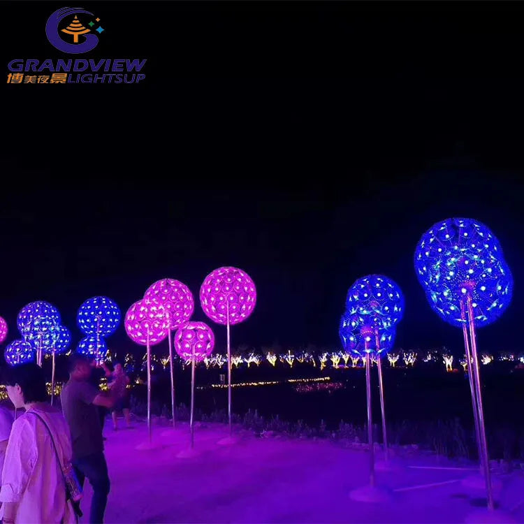 Waterproof Outdoor LED Dandelion Flower Light for Garden Decorative Lighting