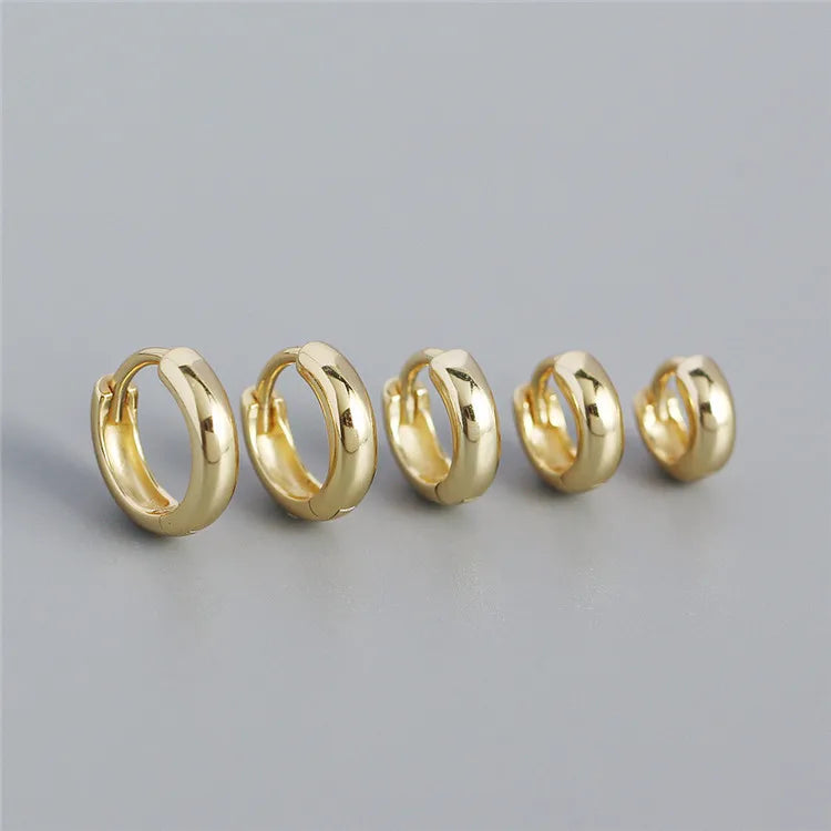 SP  5/67/8/9mm Size Hoop Earrings  925 Sterling Silver Chunky Hoop Earrings for Women Earrings Jewelry