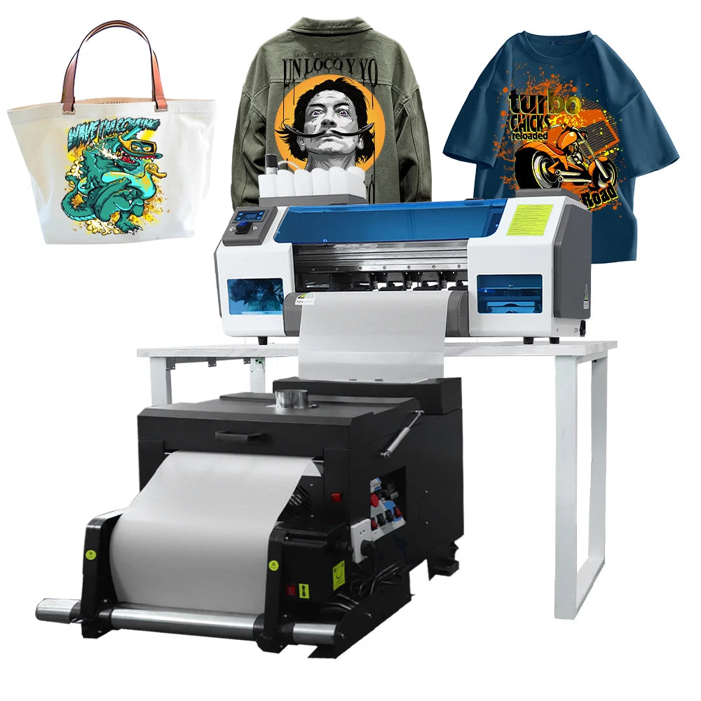 30CM DTF Printer 2pcs XP600 Print Heads Printing Machine PET Film for Cloth Printing Shop