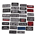 Words Slogan Badge Embroidered Iron on Patches Fabric Sticker DIY Clothes Bag Sewing Patches