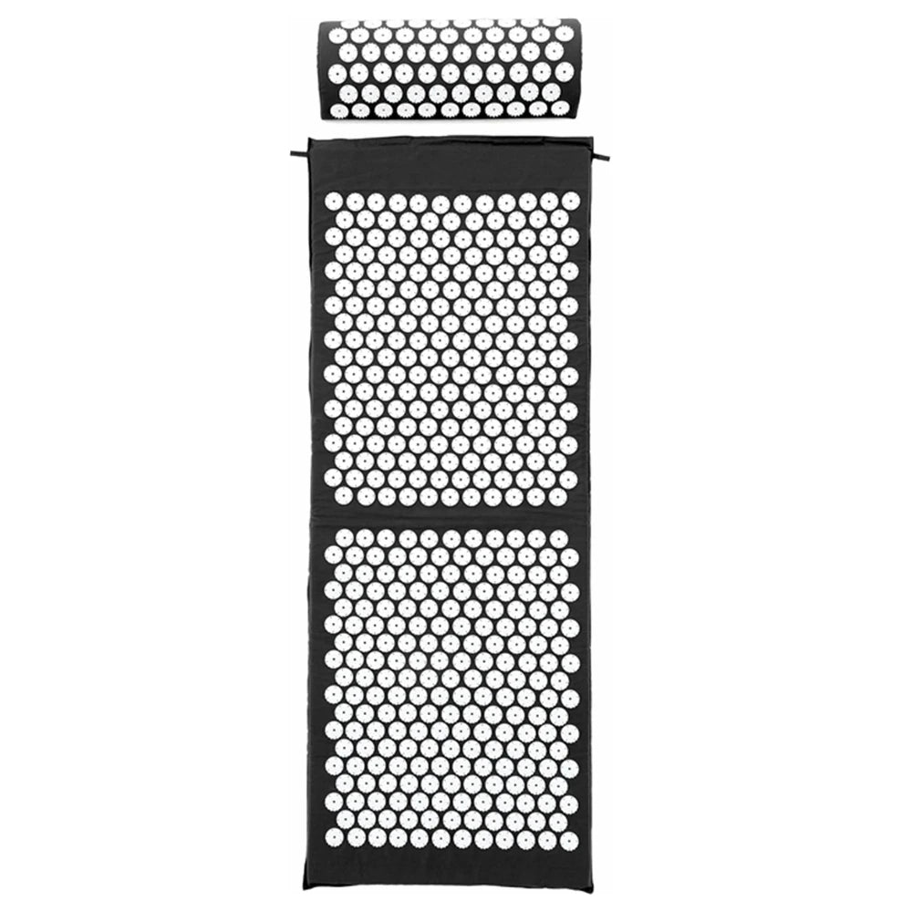 Massage Acupuncture Yoga Shakti MatLong Acupressure Mat and Pillow Set for Back Stress Relief