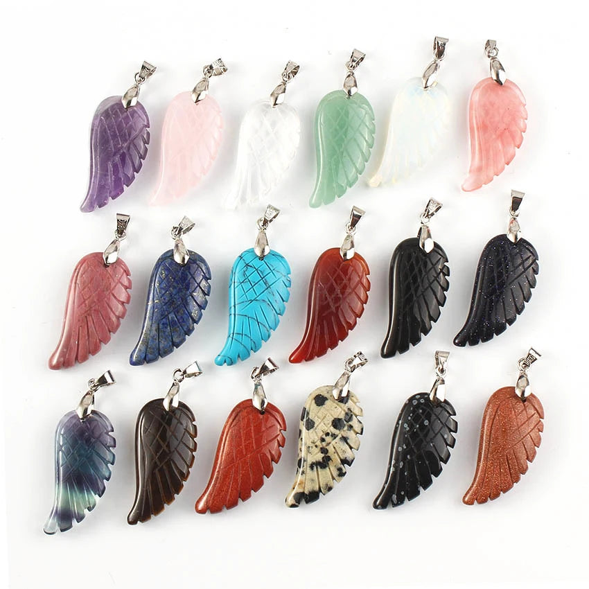 Healing Amethyst Crystal Gemstone Carved Heart Pendant Charms with Classic Design for Children's Necklace