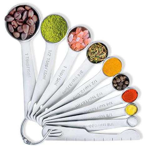 OTOware Hot-sell New Designed 304 SS 8pcs Measuring Spoons Set