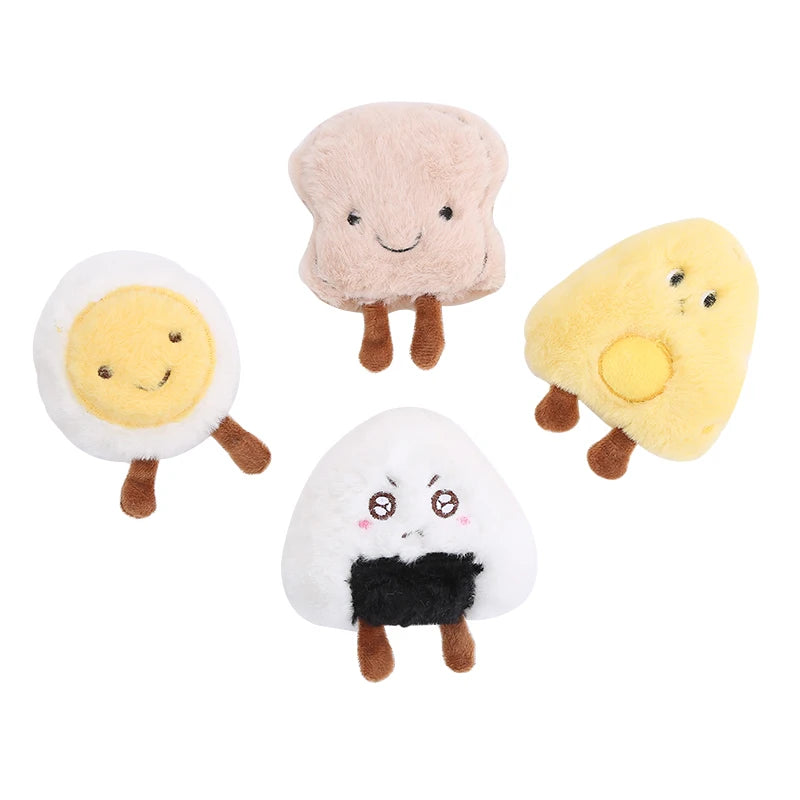 Eco-friendly Cute Food Shape Squeaky Plush Dog Chew/Catnip Toy Pet Chew Toys