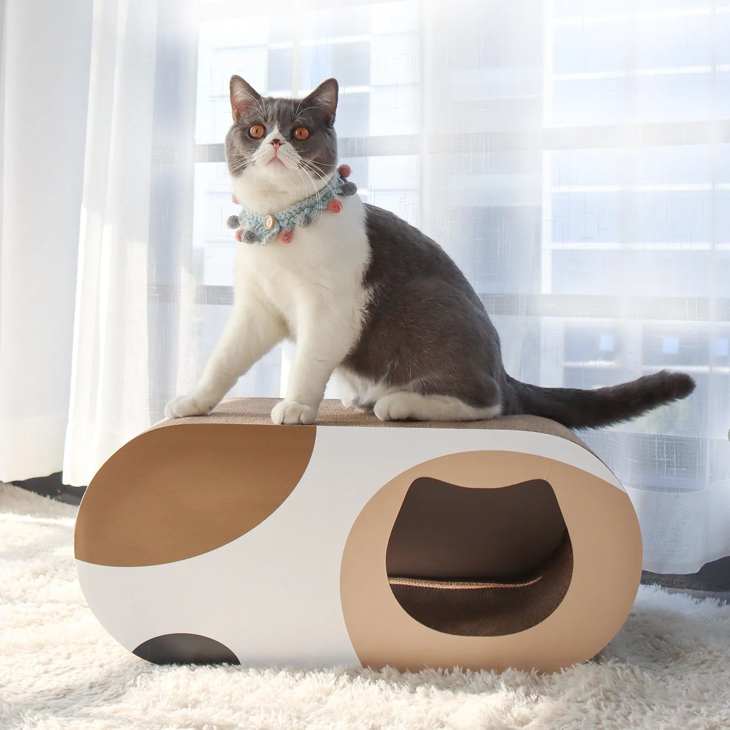 Wholesale Cat Scratch Play Recycle Reinforced Cat Cardboard Houses to Play for Pets Supplies