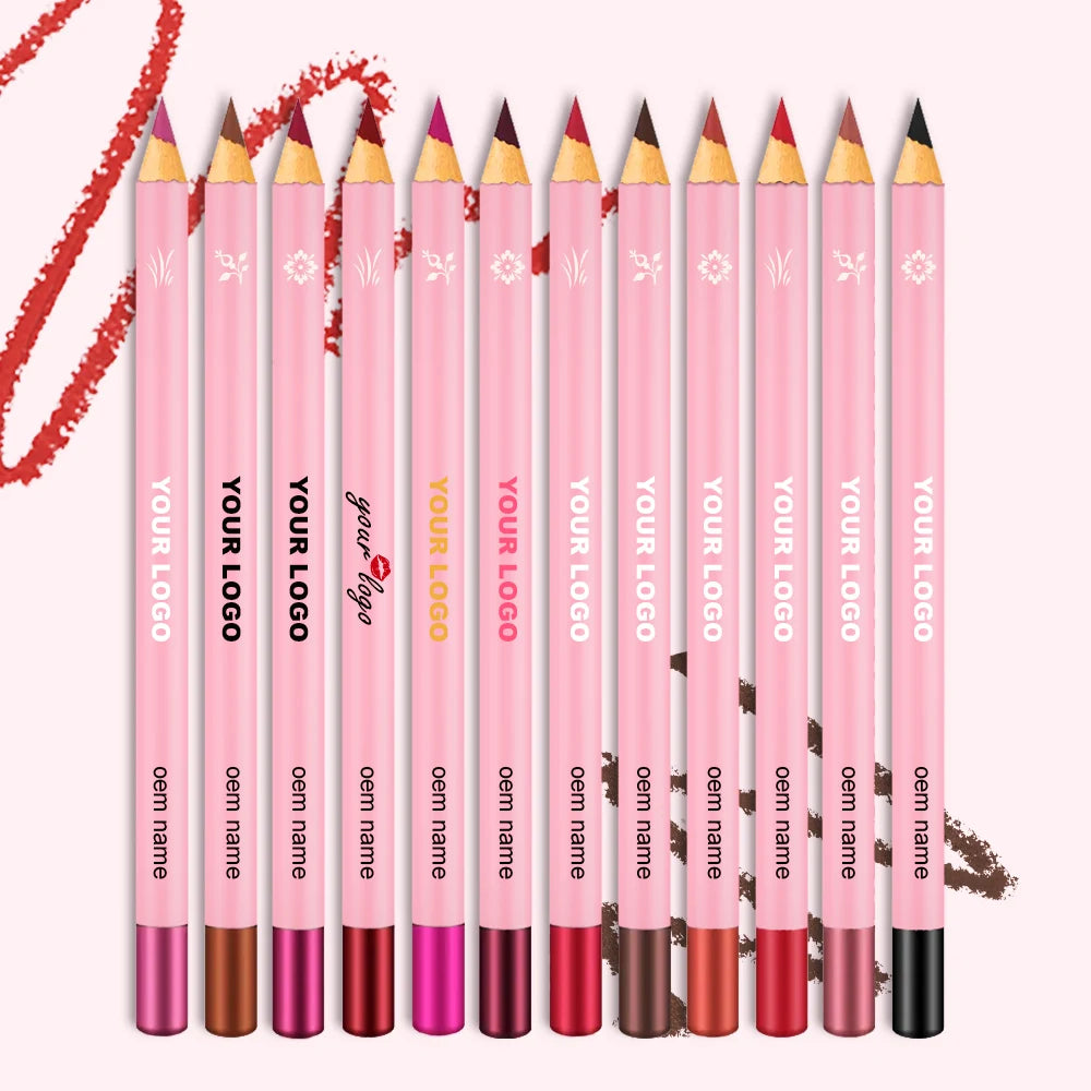 Personalized Manufacturers Waterproof Long Lasting Pink Nude Wood Suede Matte Lipstick Brown Lip Liner Private Label