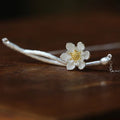 925 Sterling Silver Lotus  Necklaces Pendants for Women Fashion Lady Festival Gift Jewelry