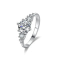 GRA  Diamond Moissanite Wholesale Premium Round Diamond Ring 925 Sterling Silver for Women Wedding Fashion Jewelry Gifts