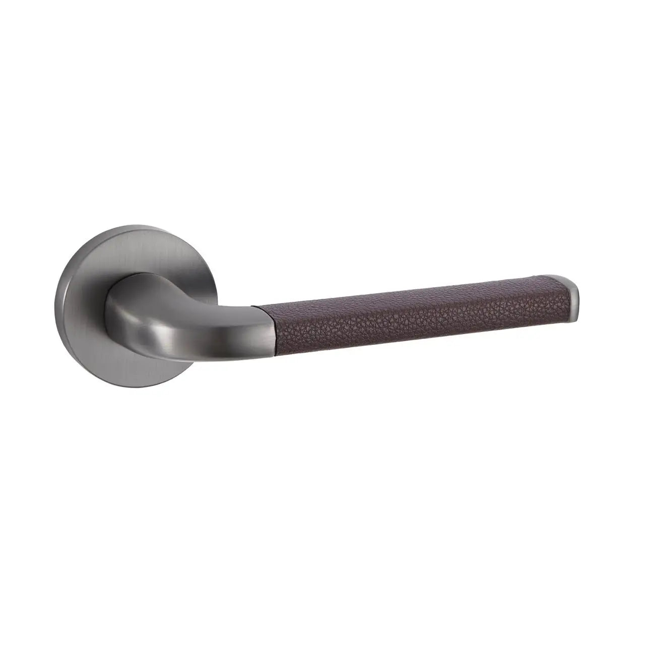 European Leather Zinc Alloy Door Handle Lock Interior Bedroom Lock Home Room Luxury Door Lever Handles