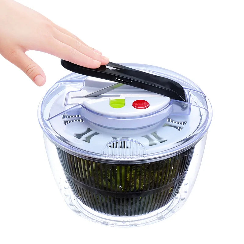 Large 5l Salad Spinner Vegetable Washer Tosser Lettuce Spinner With Collapsible Handle Bowl Salad Tool for Salad